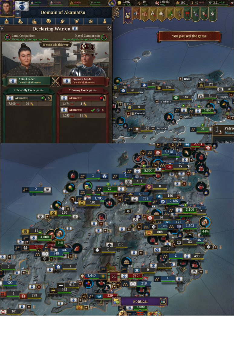 EU5 debug overlay showing map tooltips and location data.