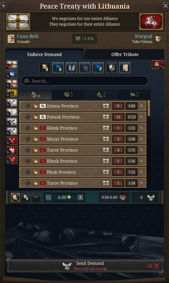 EU5 treaty screen example showing peace terms and treaty structure