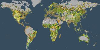 Europa Universalis V raw goods map showing different goods distributed across the map.