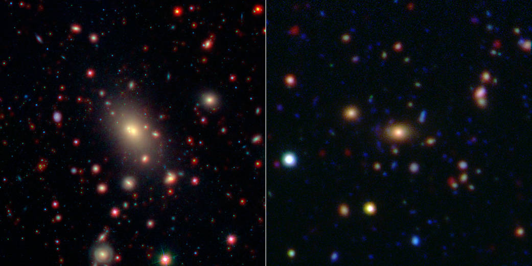 NASA image of brightest cluster galaxies for a Stellaris debugtooltip IDs guide.